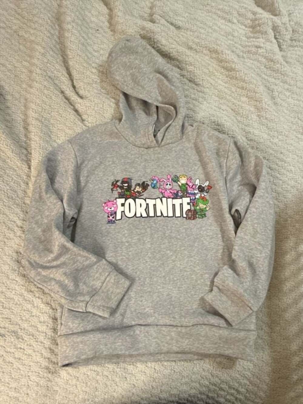 Fortnite Youth Gray Hooded Sweatshirt Size 8